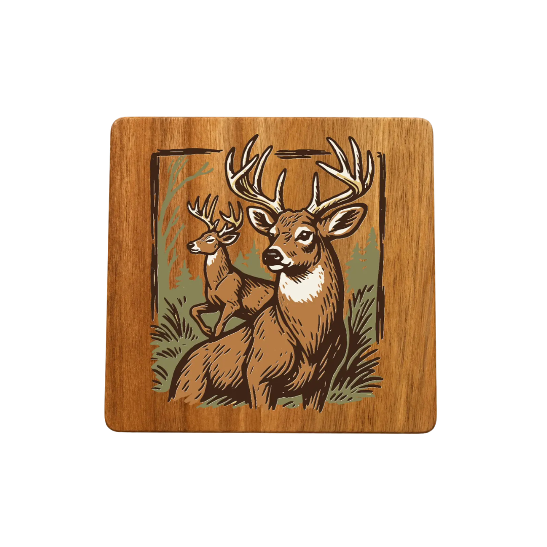 Hunting and Fishing Wooden Coasters