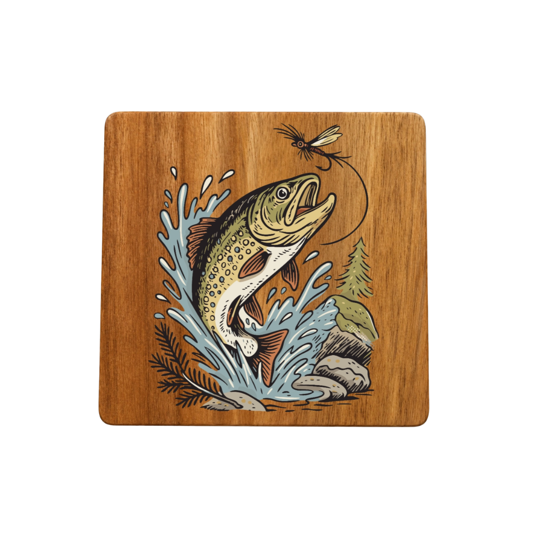 Hunting and Fishing Wooden Coasters