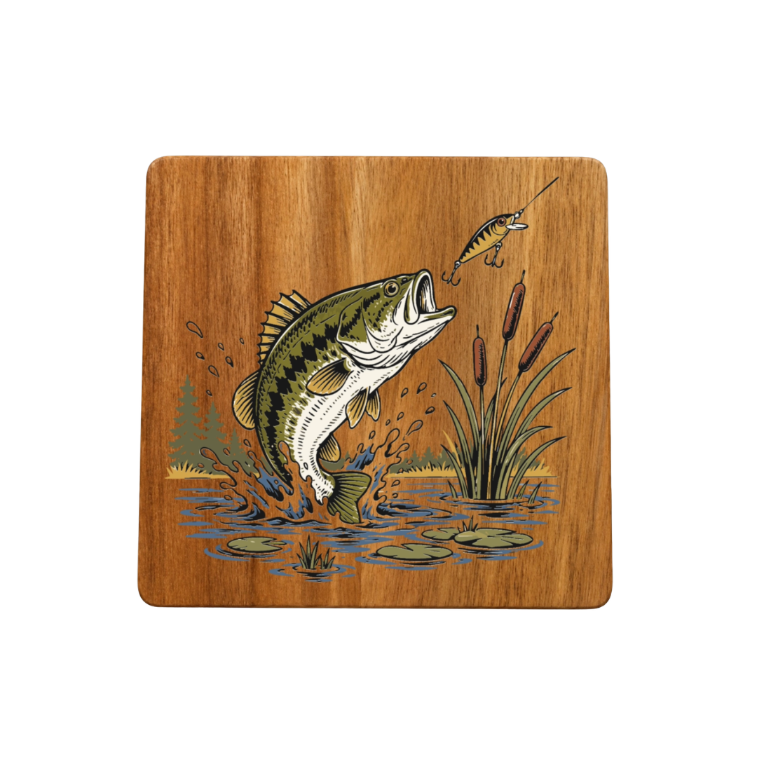 Hunting and Fishing Wooden Coasters