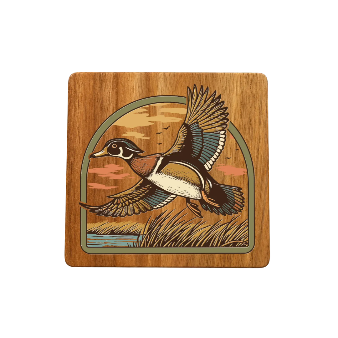 Hunting and Fishing Wooden Coasters