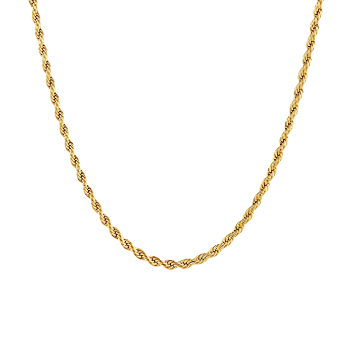 Starlette Classic Rope Chain Necklace in Gold 