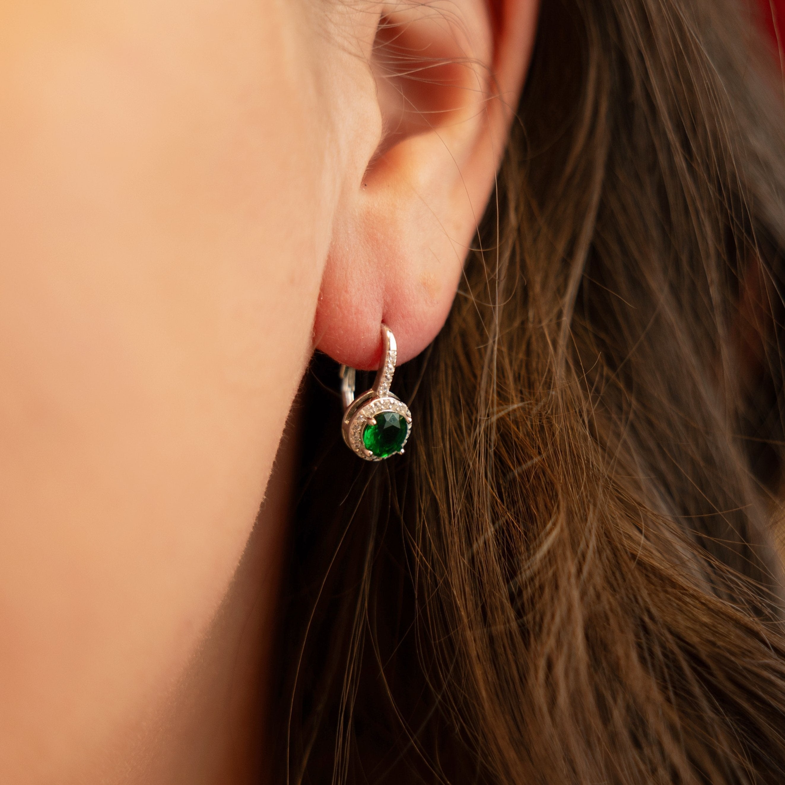 Starlette Emerald Green Drop Earrings