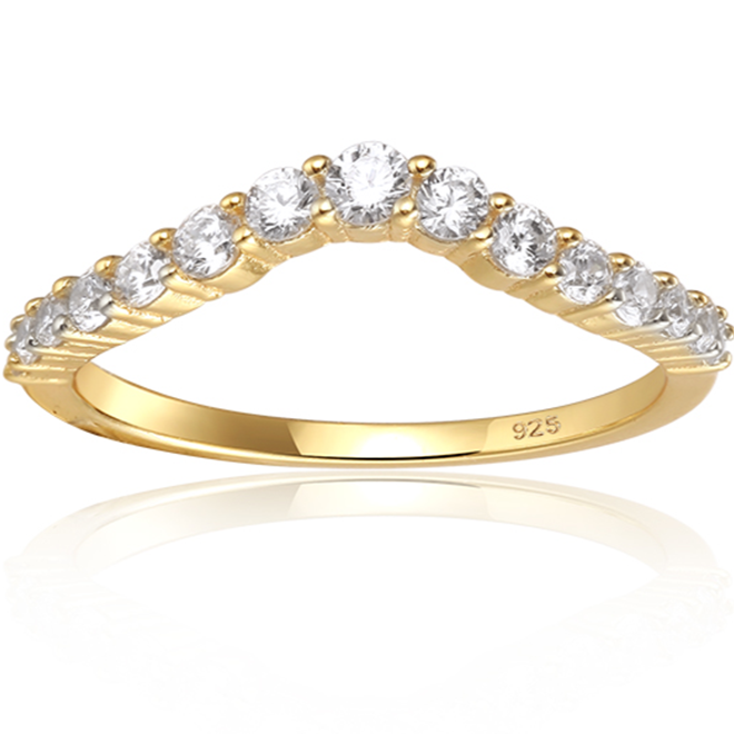 Starlette Gloria Stackable Ring in Gold