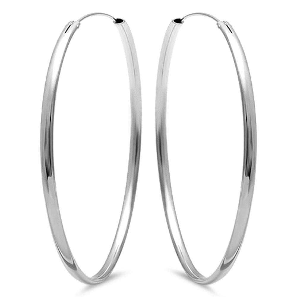 Starlette Silver Hoops
