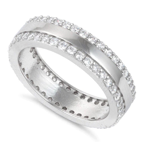 Starlette Macey Eternity Ring in Silver