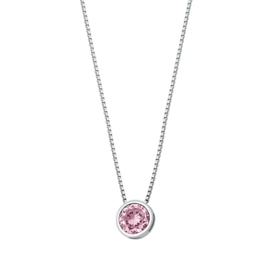 Starlette Pink Bezel Necklace