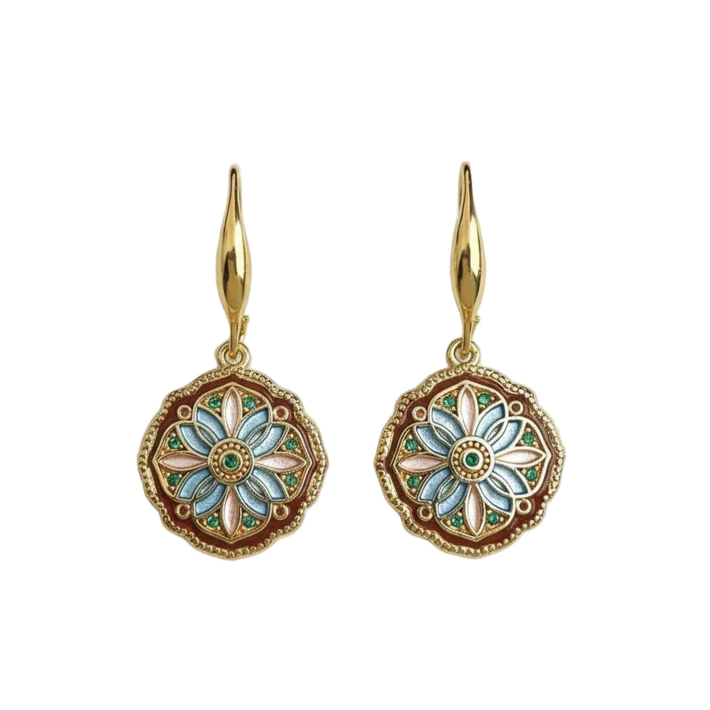 Enamel Drip Deco Earrings