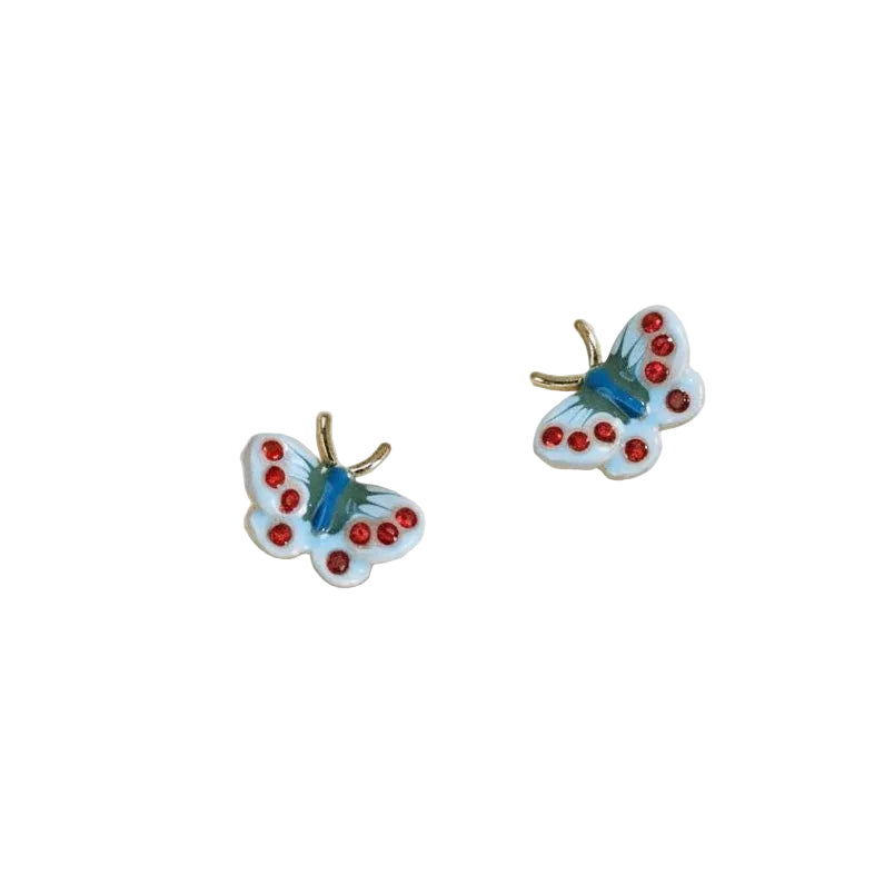 Enamel Butterfly Earrings