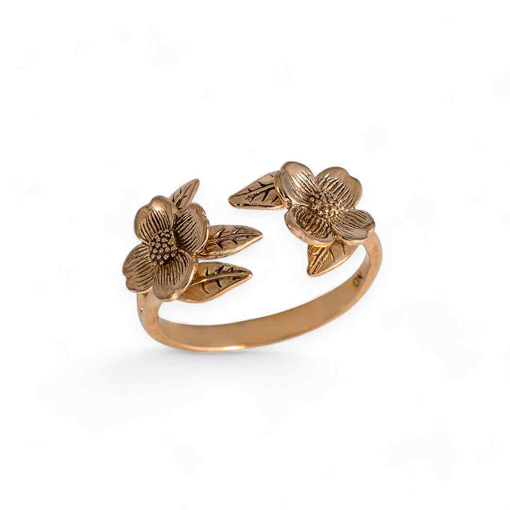 Adjustable Dogwood Flower Ring