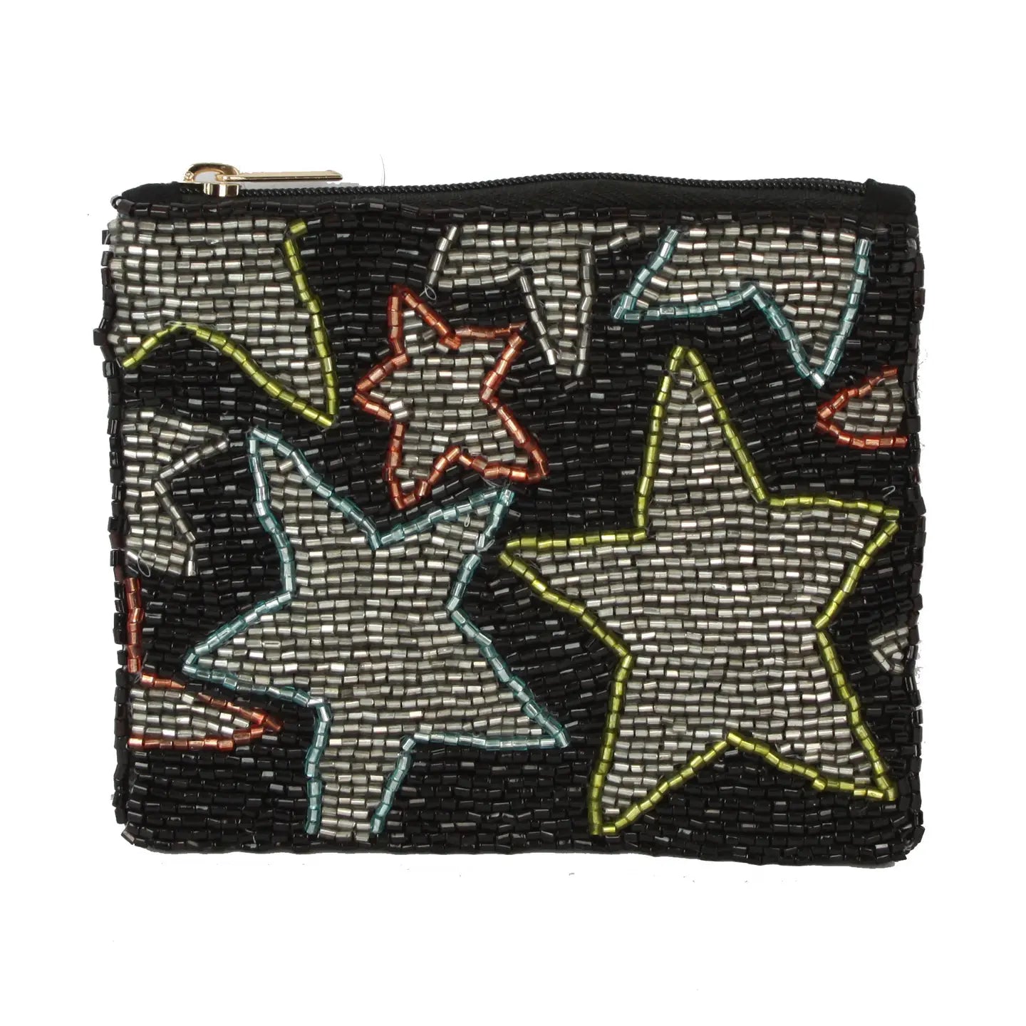 Stars Seed Beaded Coin Purse