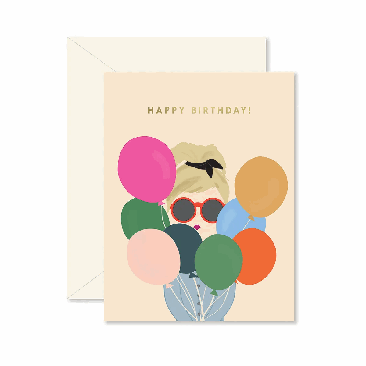 Balloon Lady Birthday Card