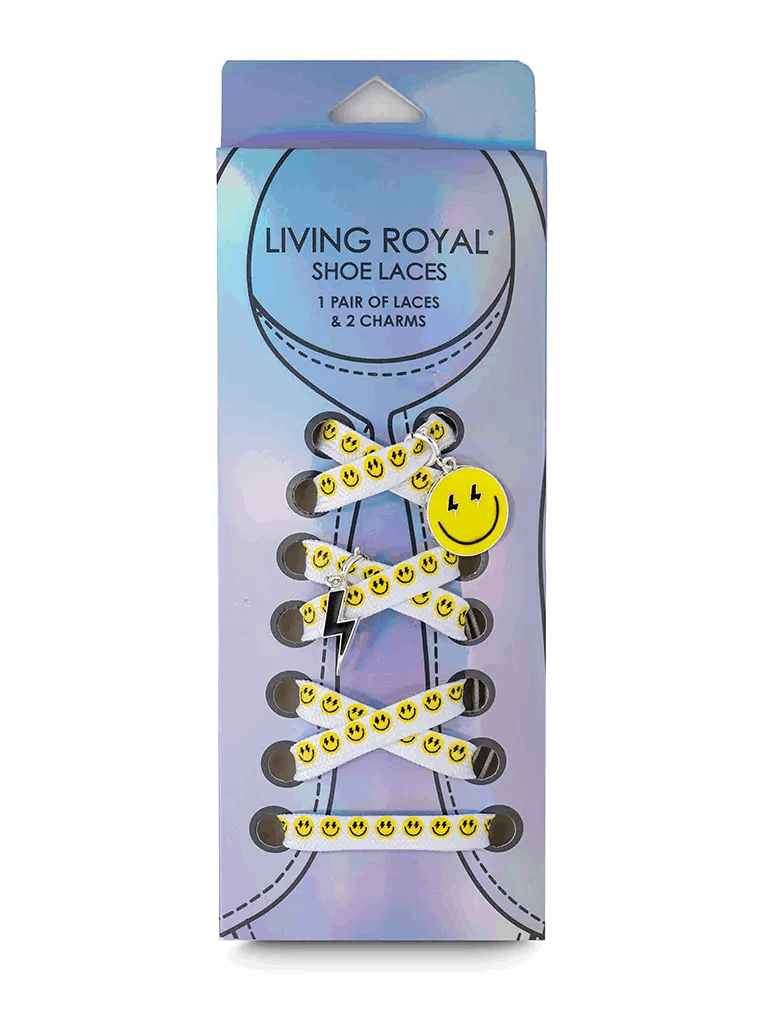 Shoelaces With Charms - Lightening Bolt Eye Smiley