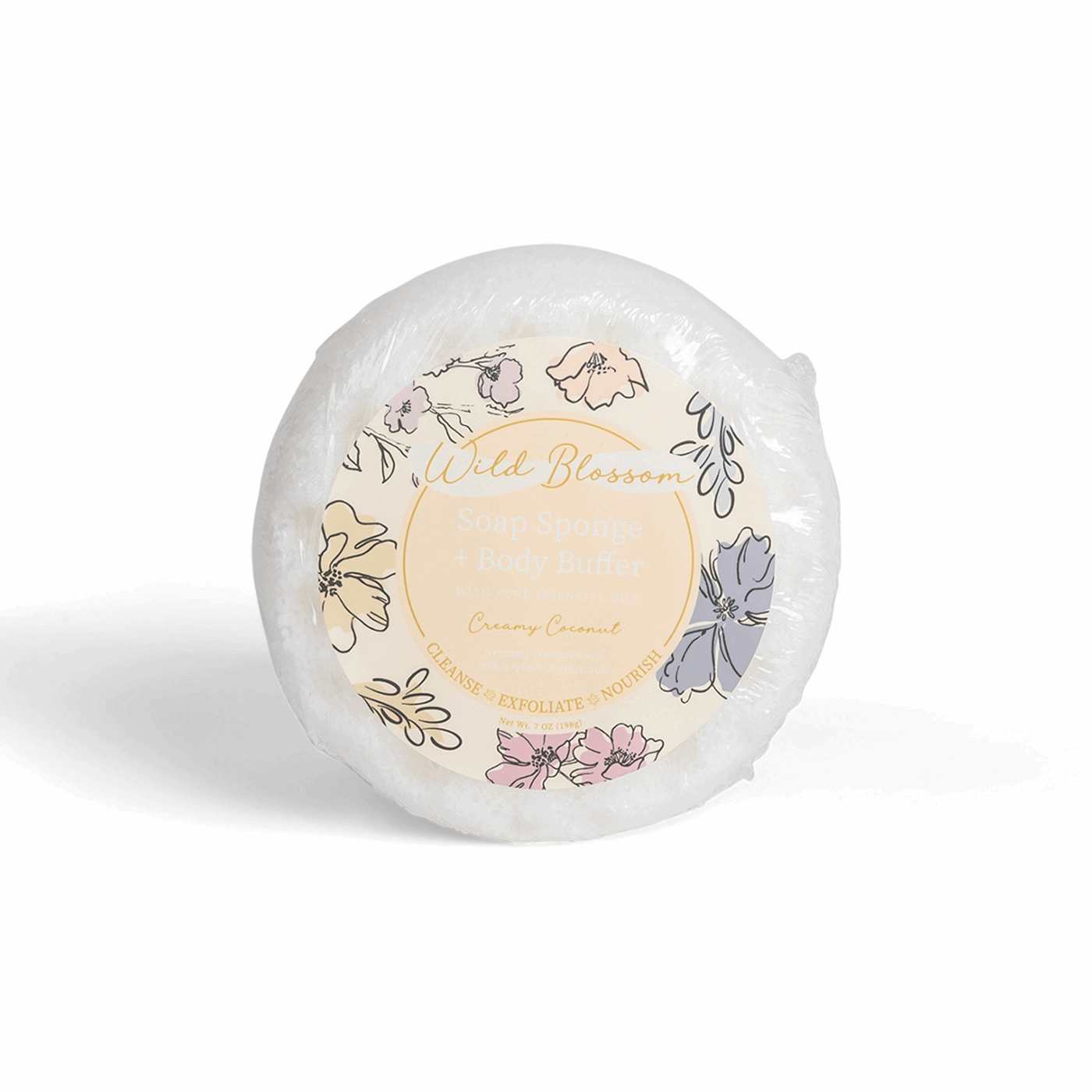 Soap Sponge + Body Buffer - Creamy Coconut