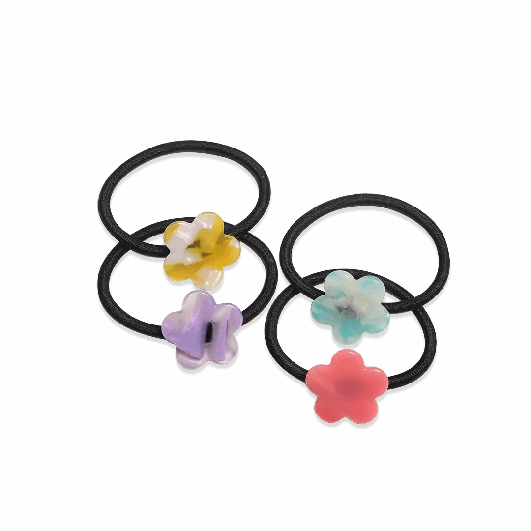 Sea Flowers - Floral Hair Tie Pack