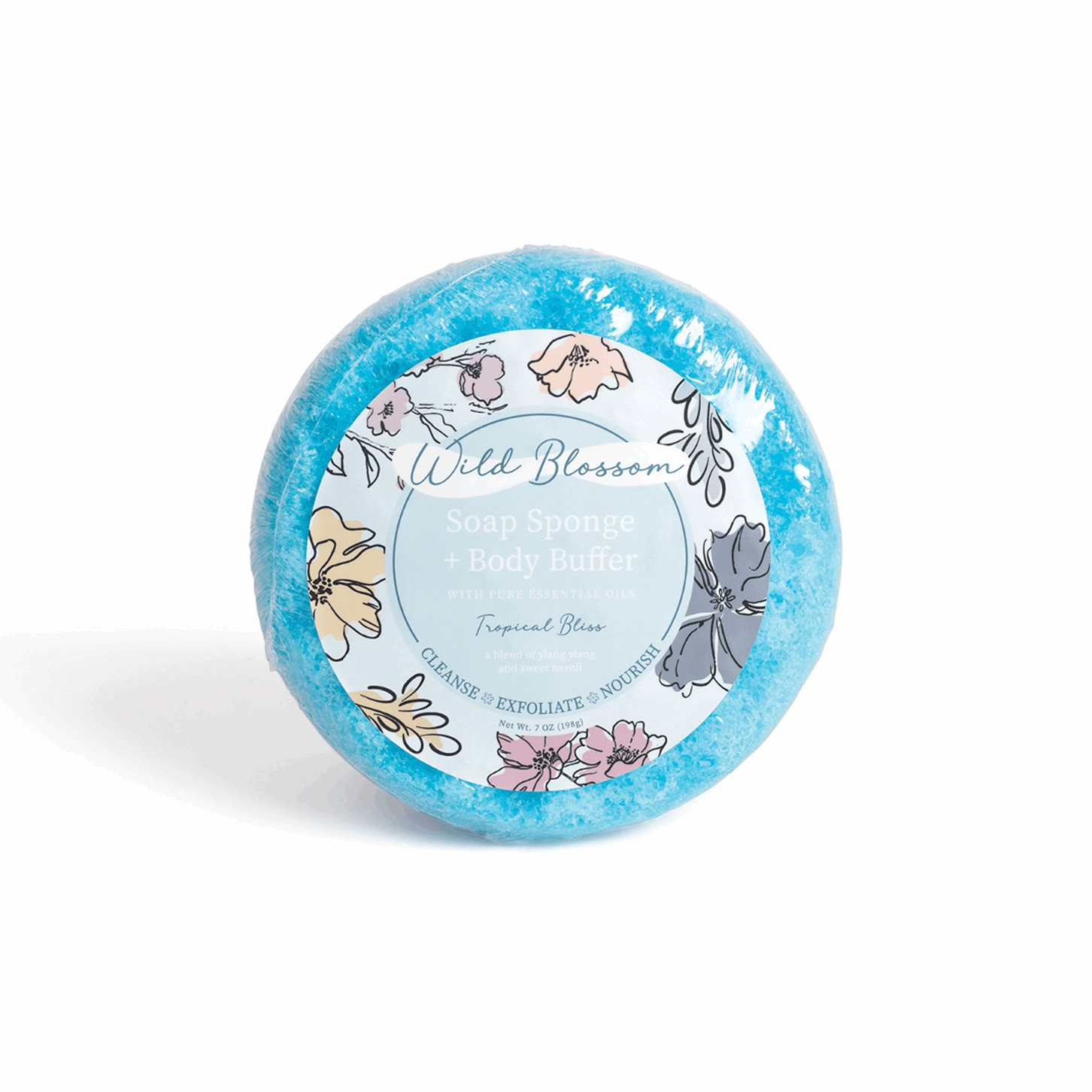 Soap Sponge + Body Buffer - Wild Blossom