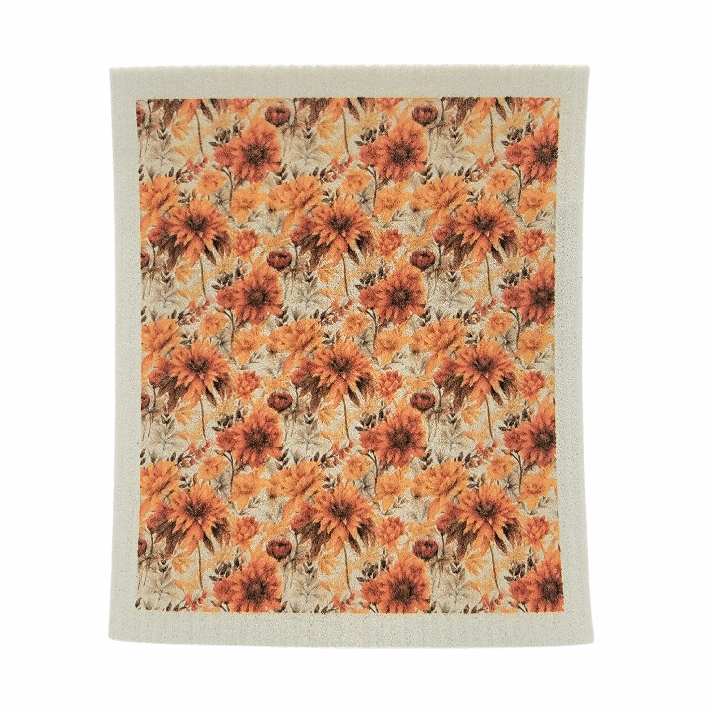 Autumn Sunflower Swedish Dishcloth