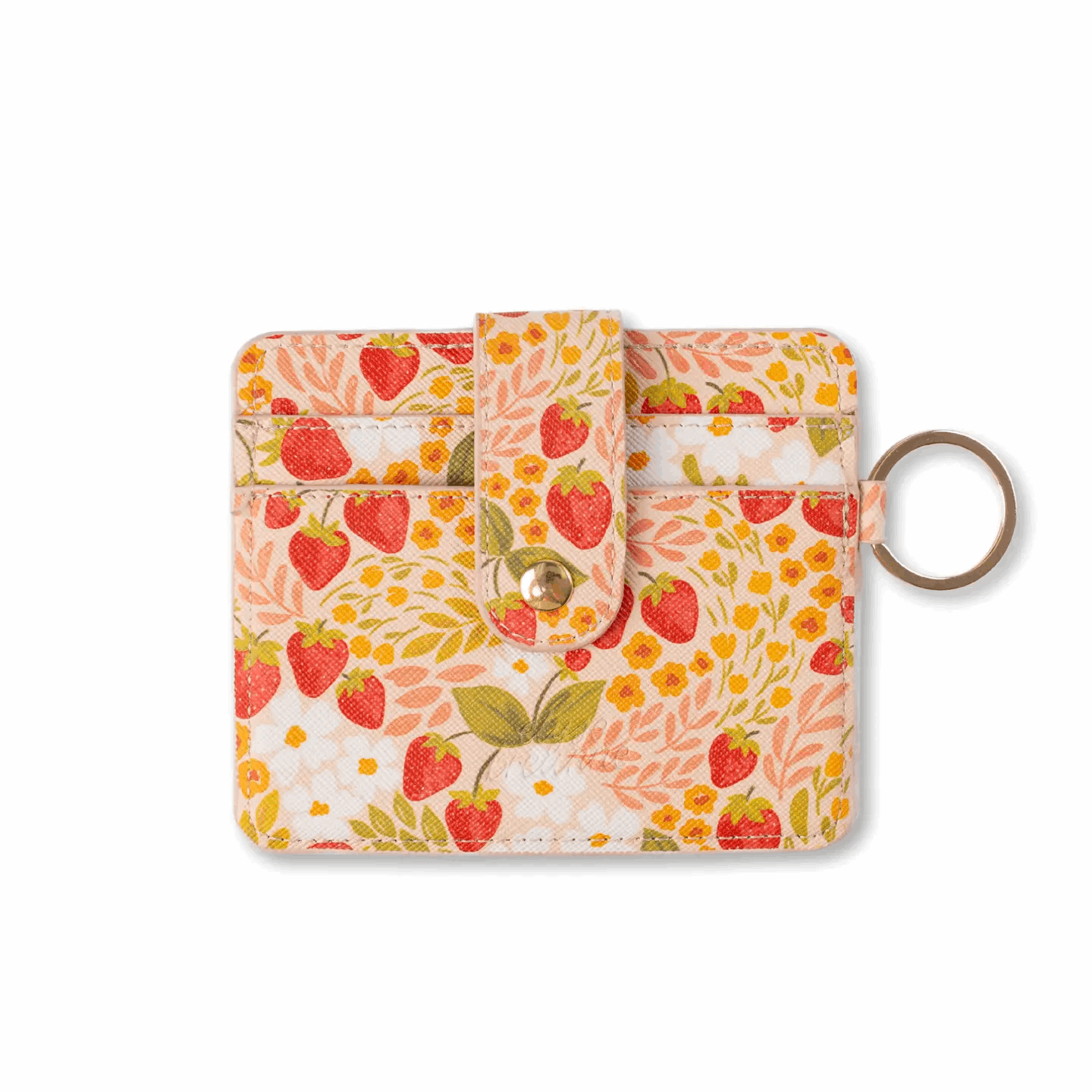 Strawberry Patch Wallet Keychain