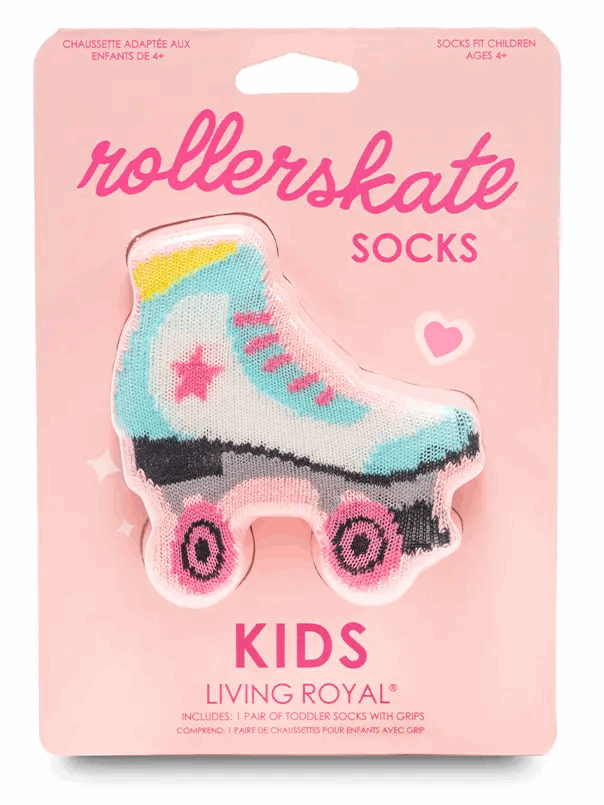 Kids 3D Packaged Crew Socks - Roller Skate