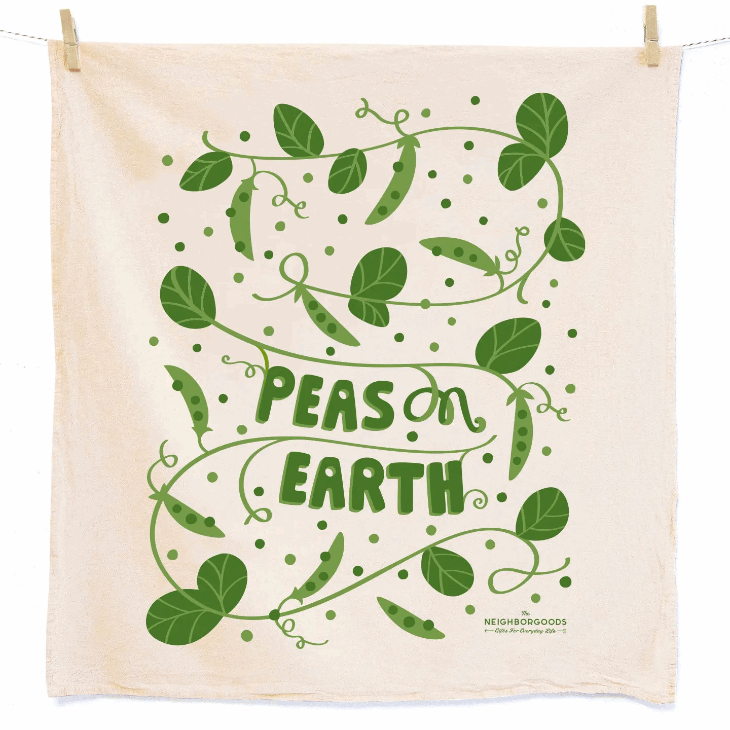 Peas on Earth - Holiday Tea Towel Set of 2