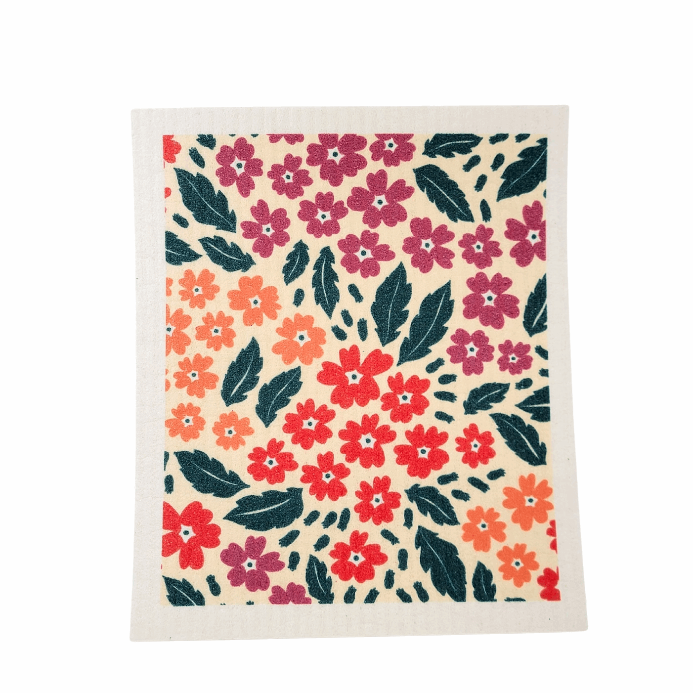 Summer Flowers Swedish Dishcloth