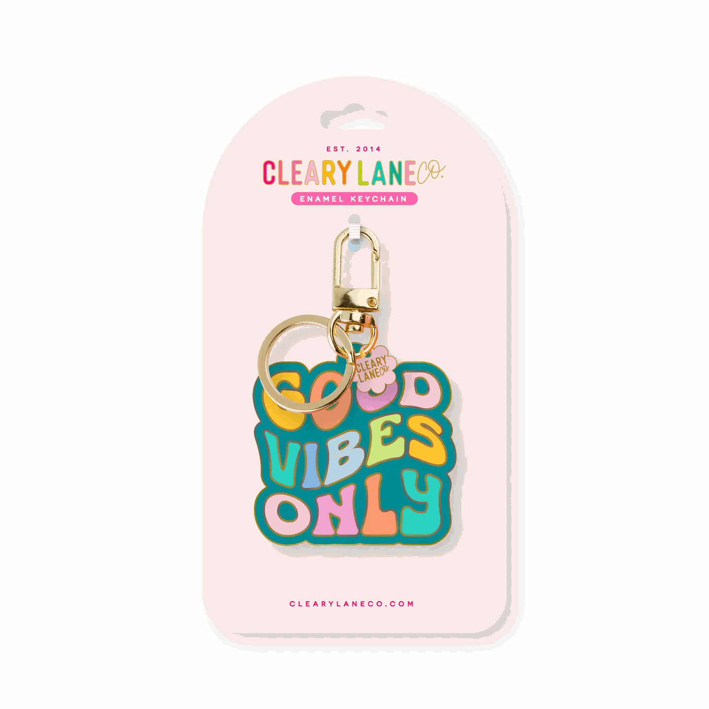 Good Vibes Only Enamel Keychain