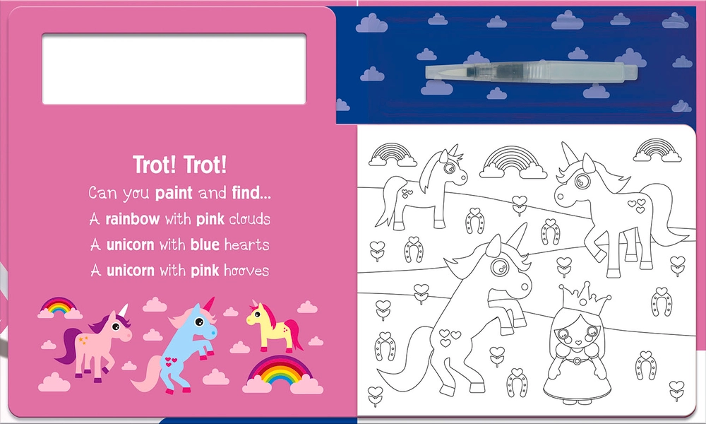 Search and Find Water Paint Unicorns