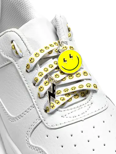 Shoelaces With Charms - Lightening Bolt Eye Smiley