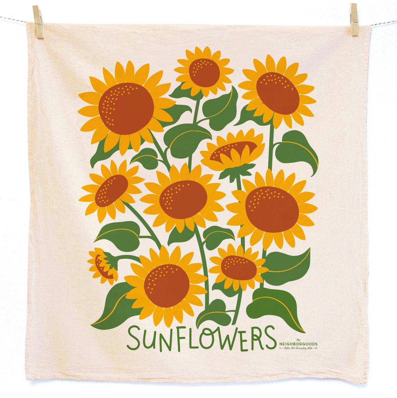 Hello Sunshine (Sunflower and Marigold) - Tea Towel Set of 2