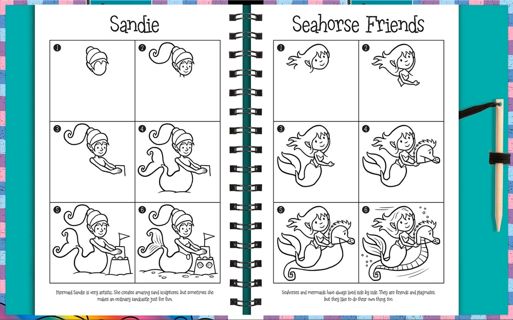 Scratch and Draw Art Book Mermaids