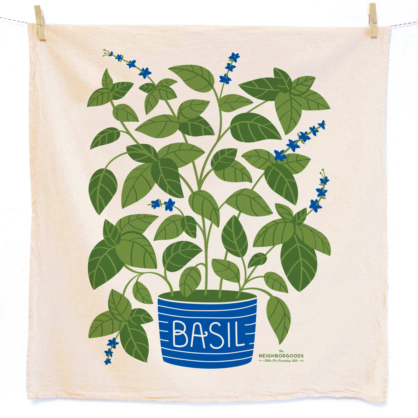 Tomato Basil (Tomato, Basil) - Tea Towel Set of 2