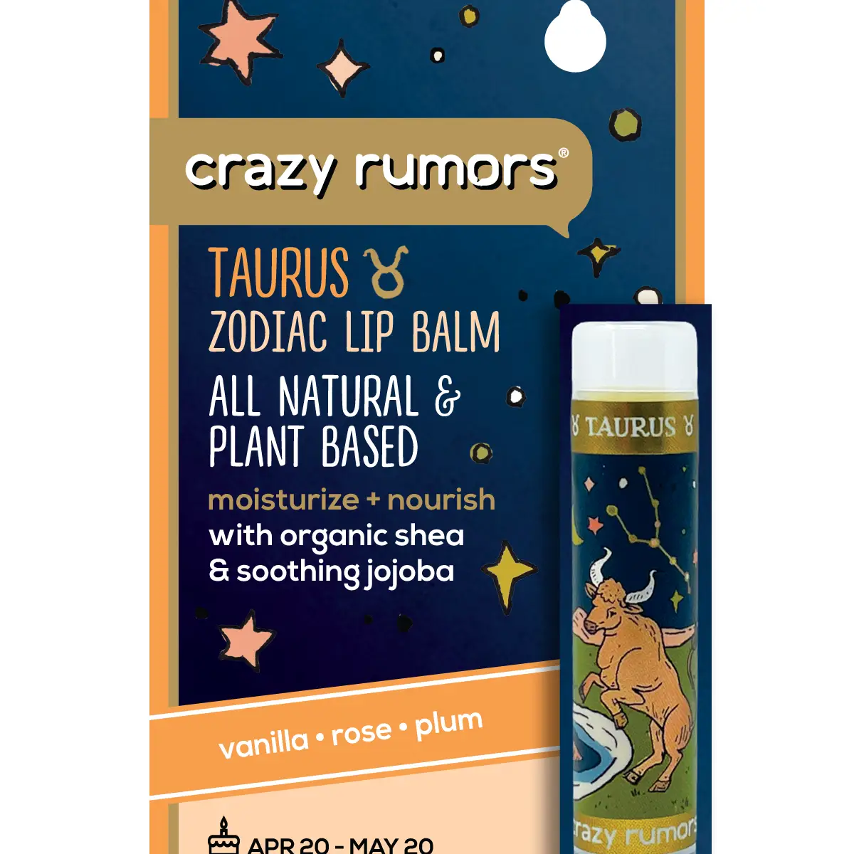 Taurus Zodiac Lip Balm