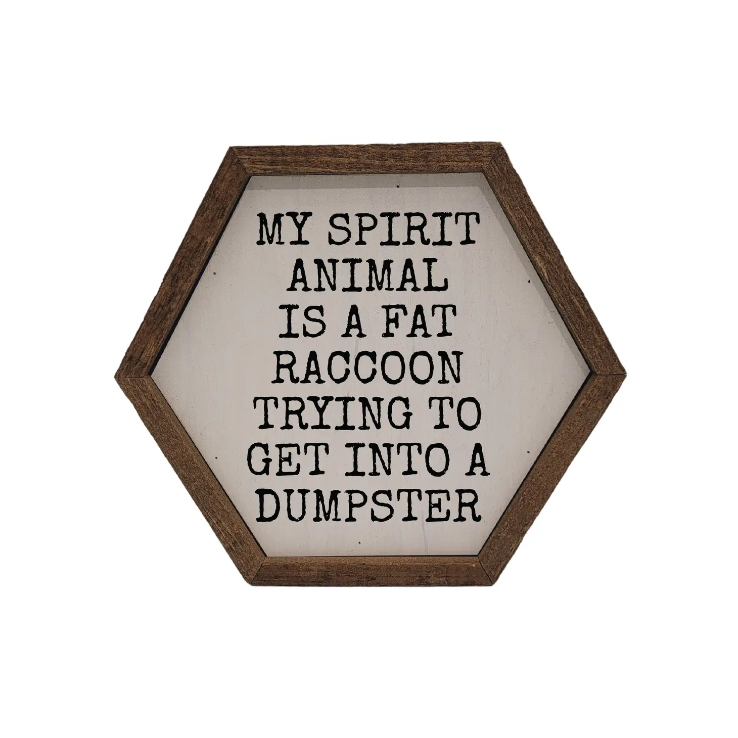 My Spirit Animal is a Fat Raccoon Box Sign