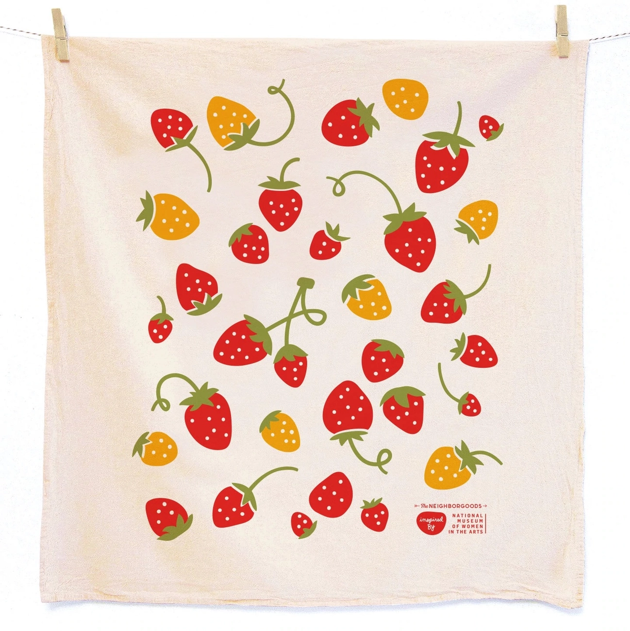 Mari Berry (Marigold and Strawberry) - Tea Towel Set of 2