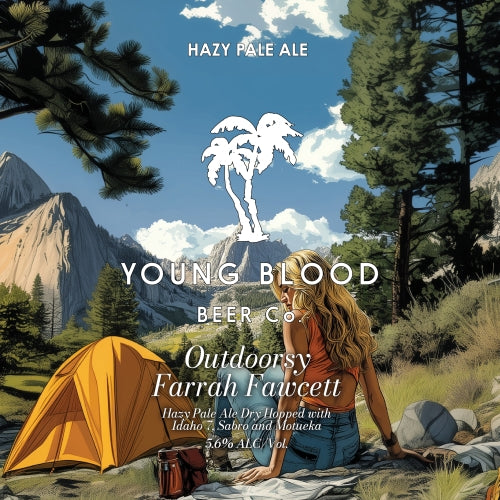 Young Blood Beer Co. - Outdoorsy Farrah Fawcett Hazy IPA