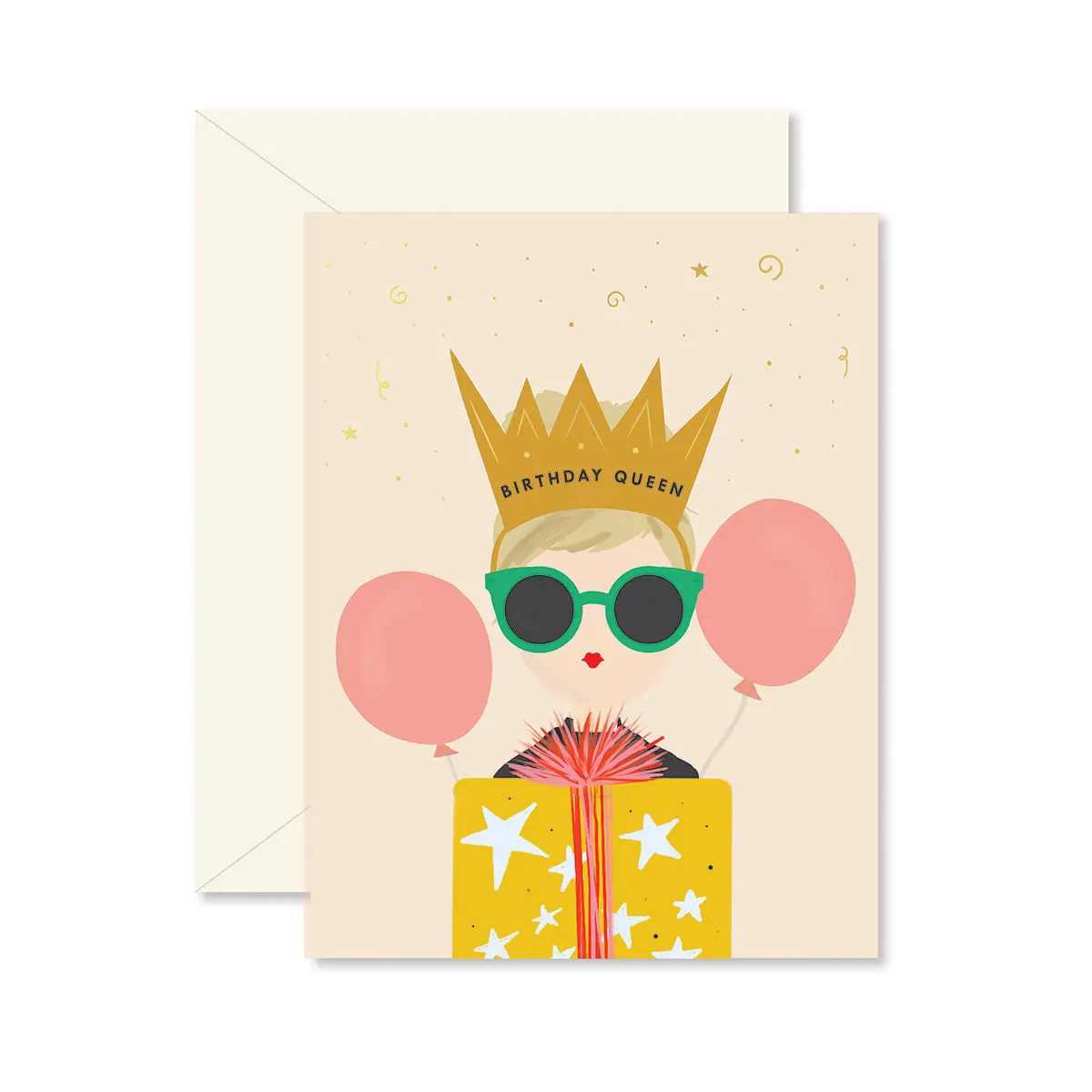 Blonde Birthday Queen Birthday Card