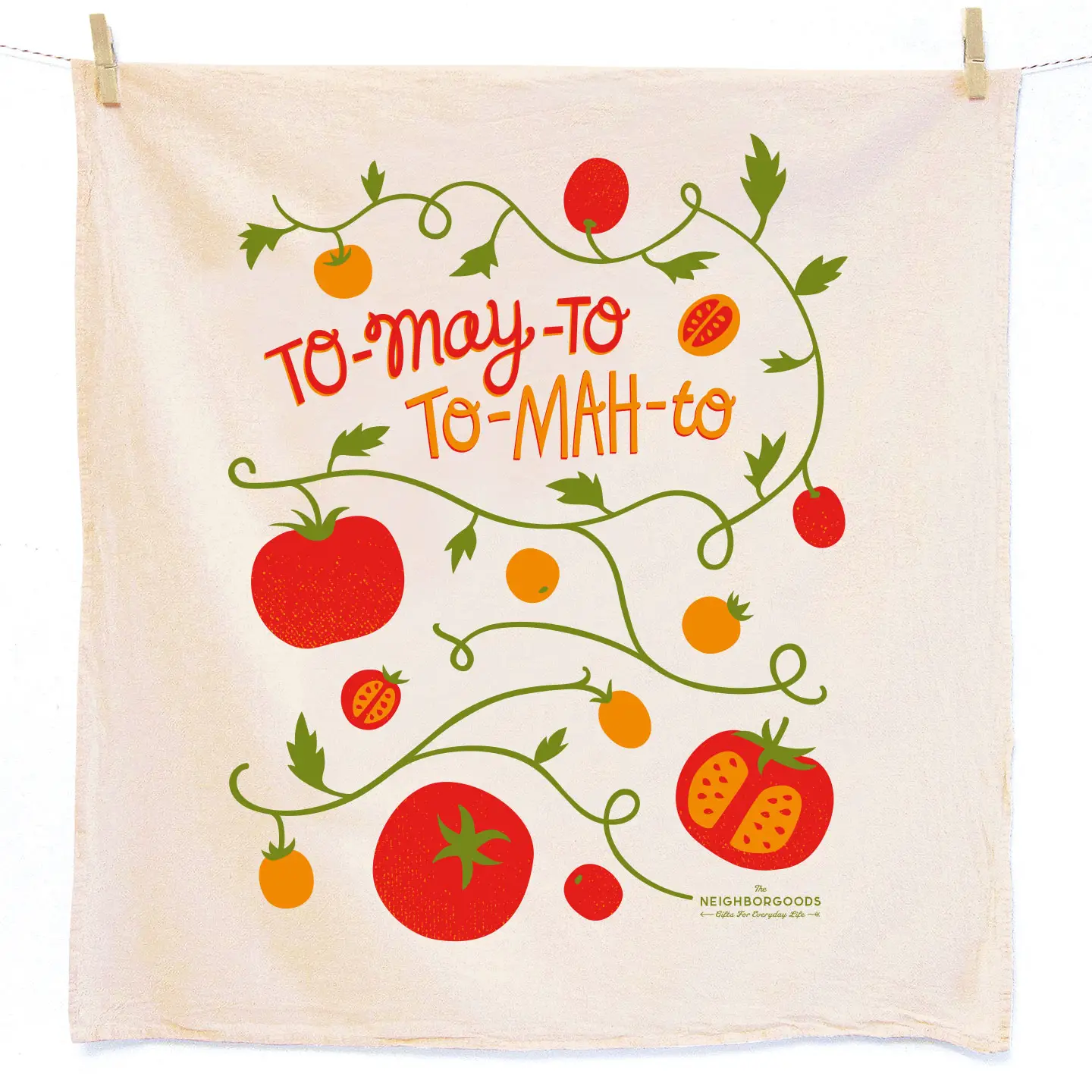 Tomato Basil (Tomato, Basil) - Tea Towel Set of 2