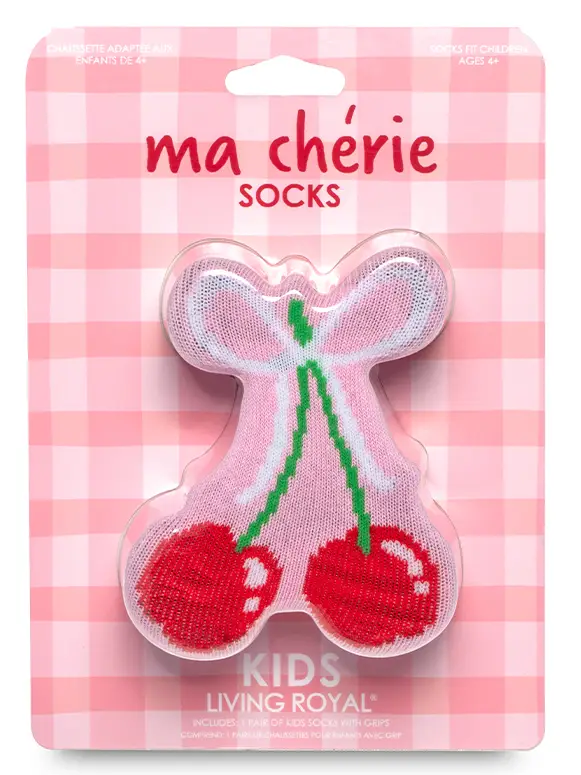 Kids 3D Packaged Crew Socks - Cherries