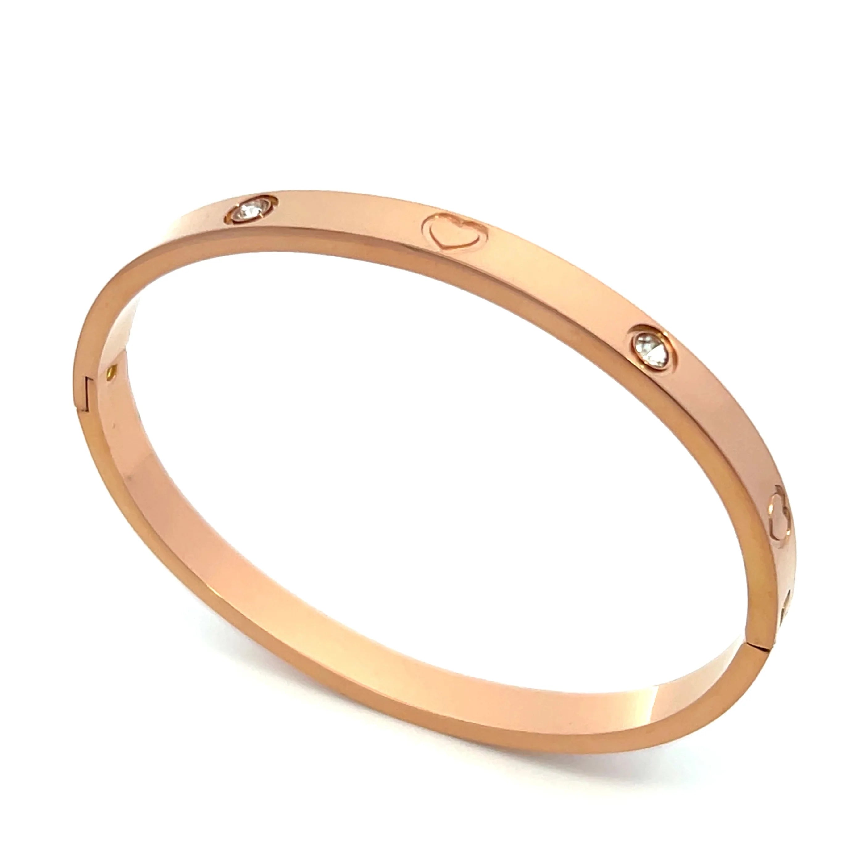 Stacked Cuff Bracelet - Heart Cutout Design