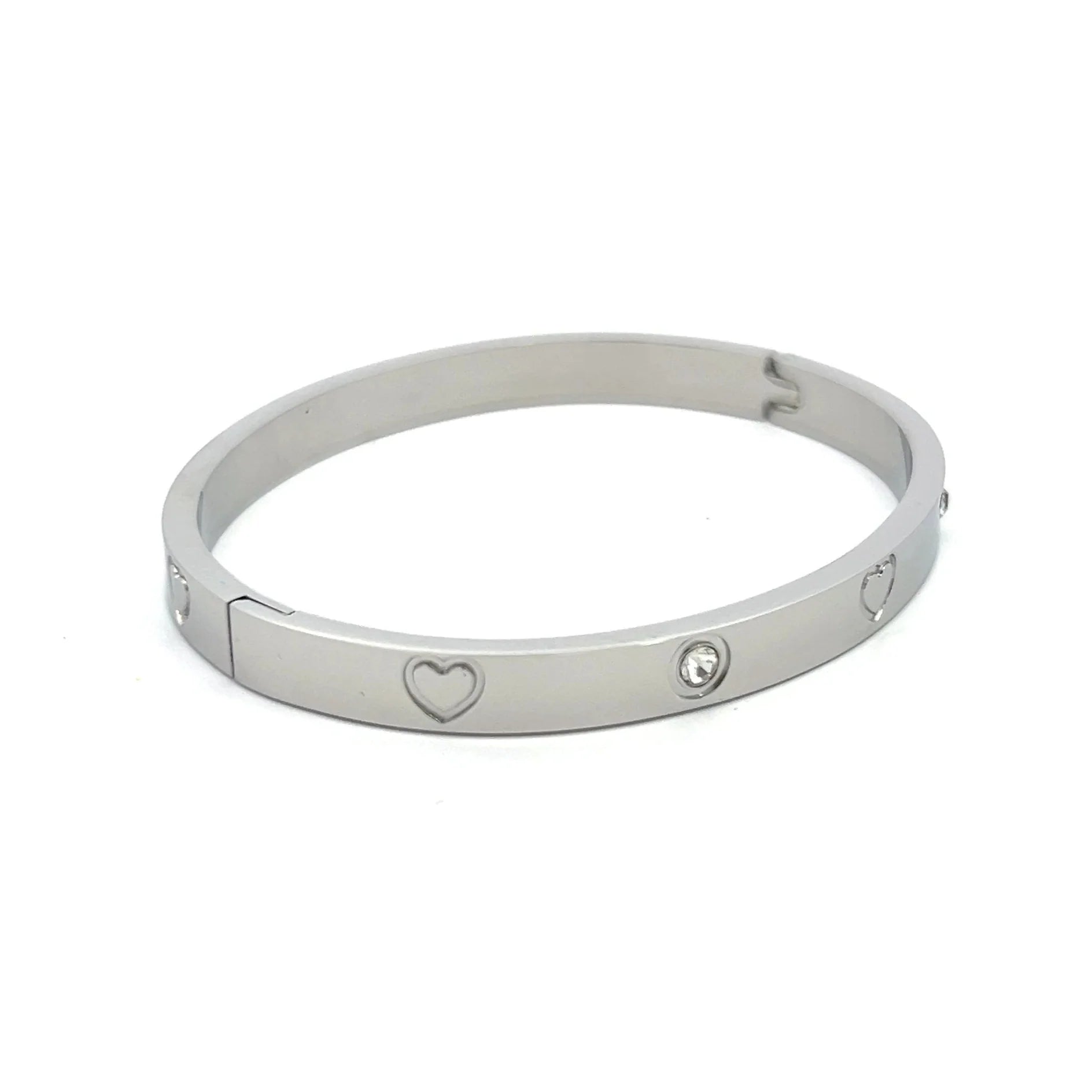 Stacked Cuff Bracelet - Heart Cutout Design