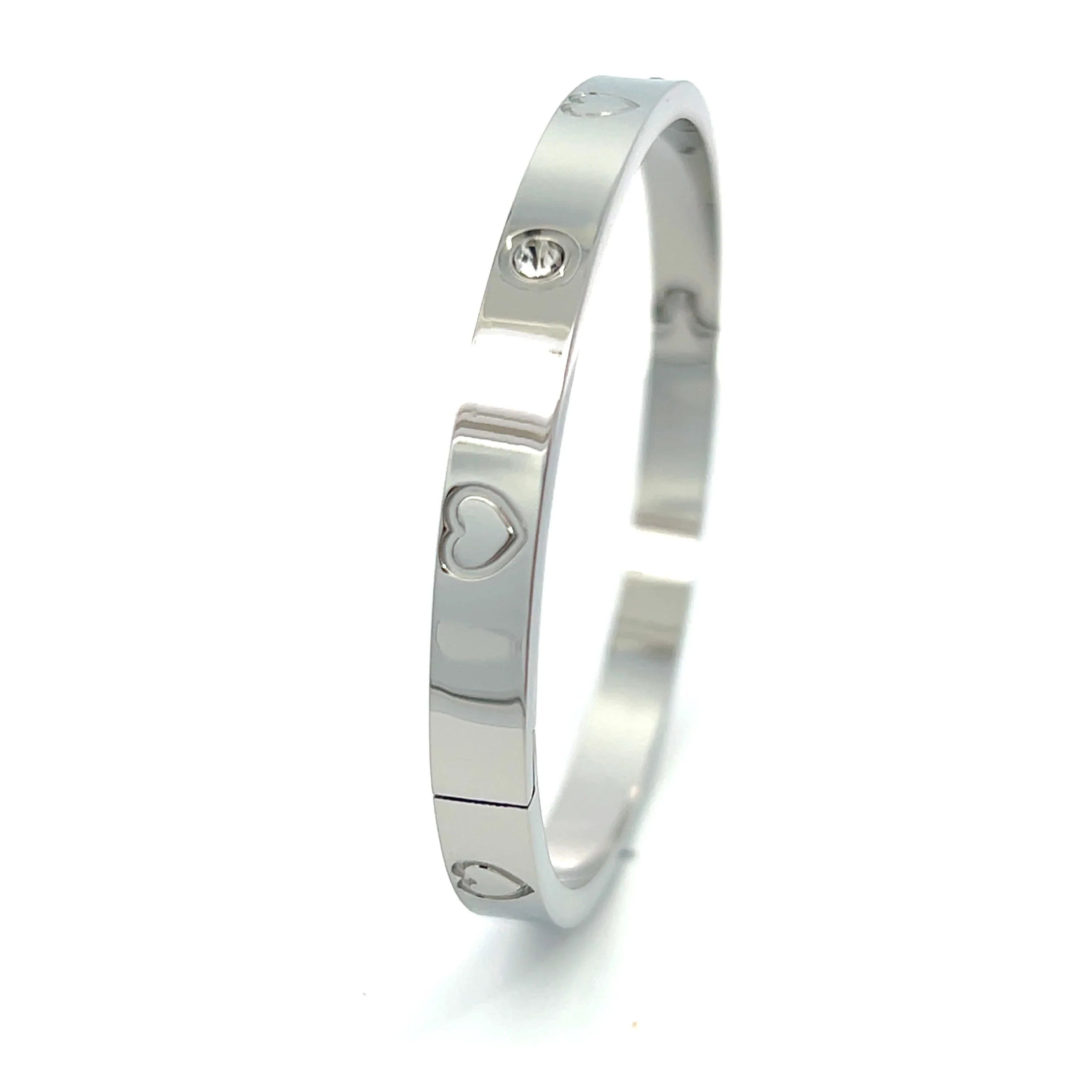 Stacked Cuff Bracelet - Heart Cutout Design